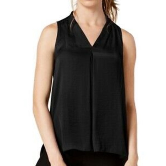 Vince Camuto black sheer top sleeveless - Picture 1 of 11